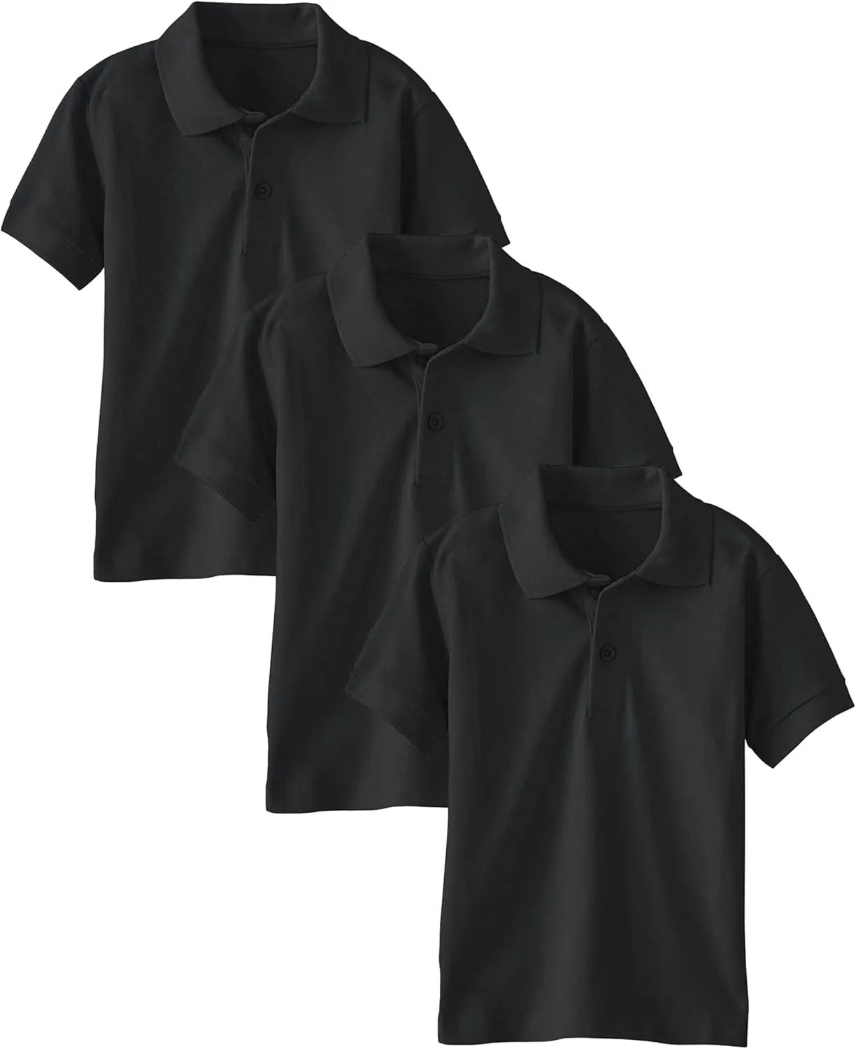 Andrew Scott Boys Multi Pack Short Sleeve Pique Polo Shirts | School Camp Uniform Cotton Shirts | 3 Pack & 5 Pack