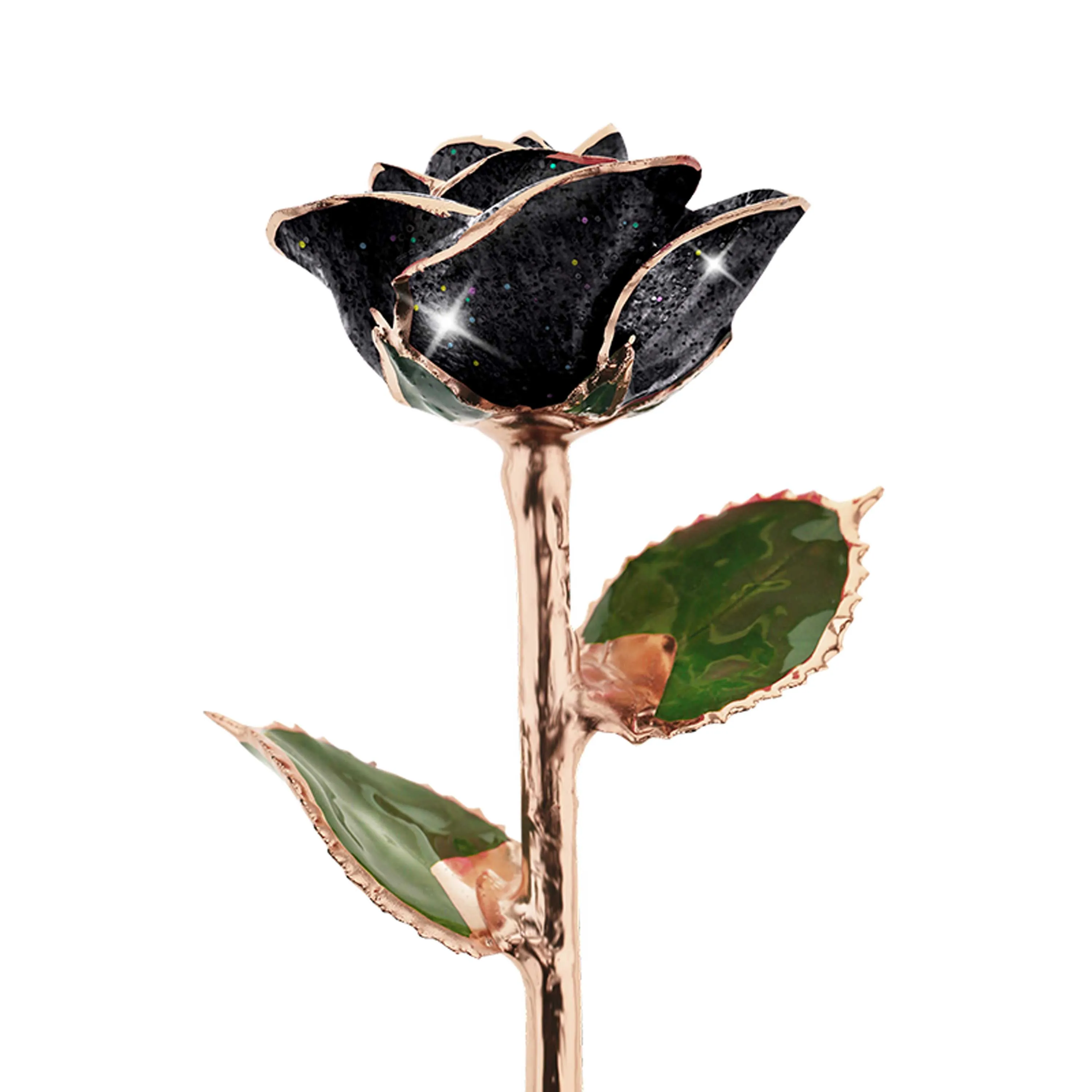 Black Diamond Rose Gold Dipped Rose