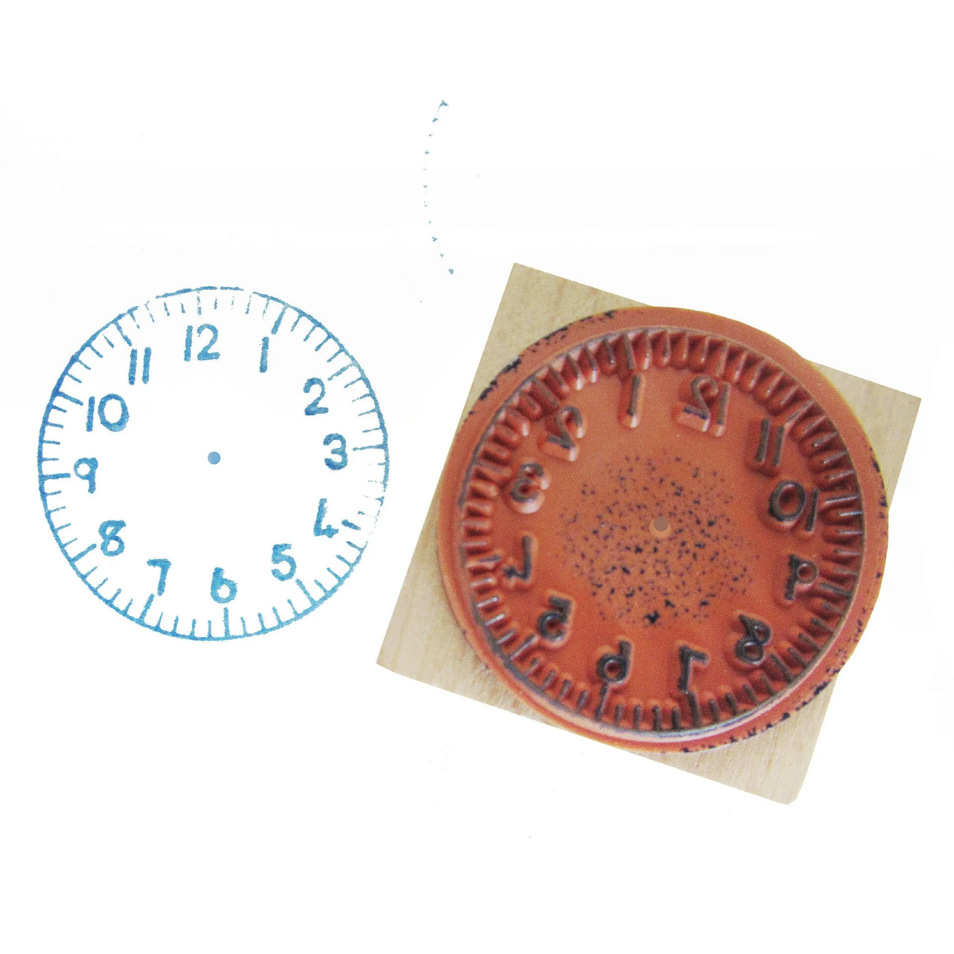Clock Face Stamps 2pc
