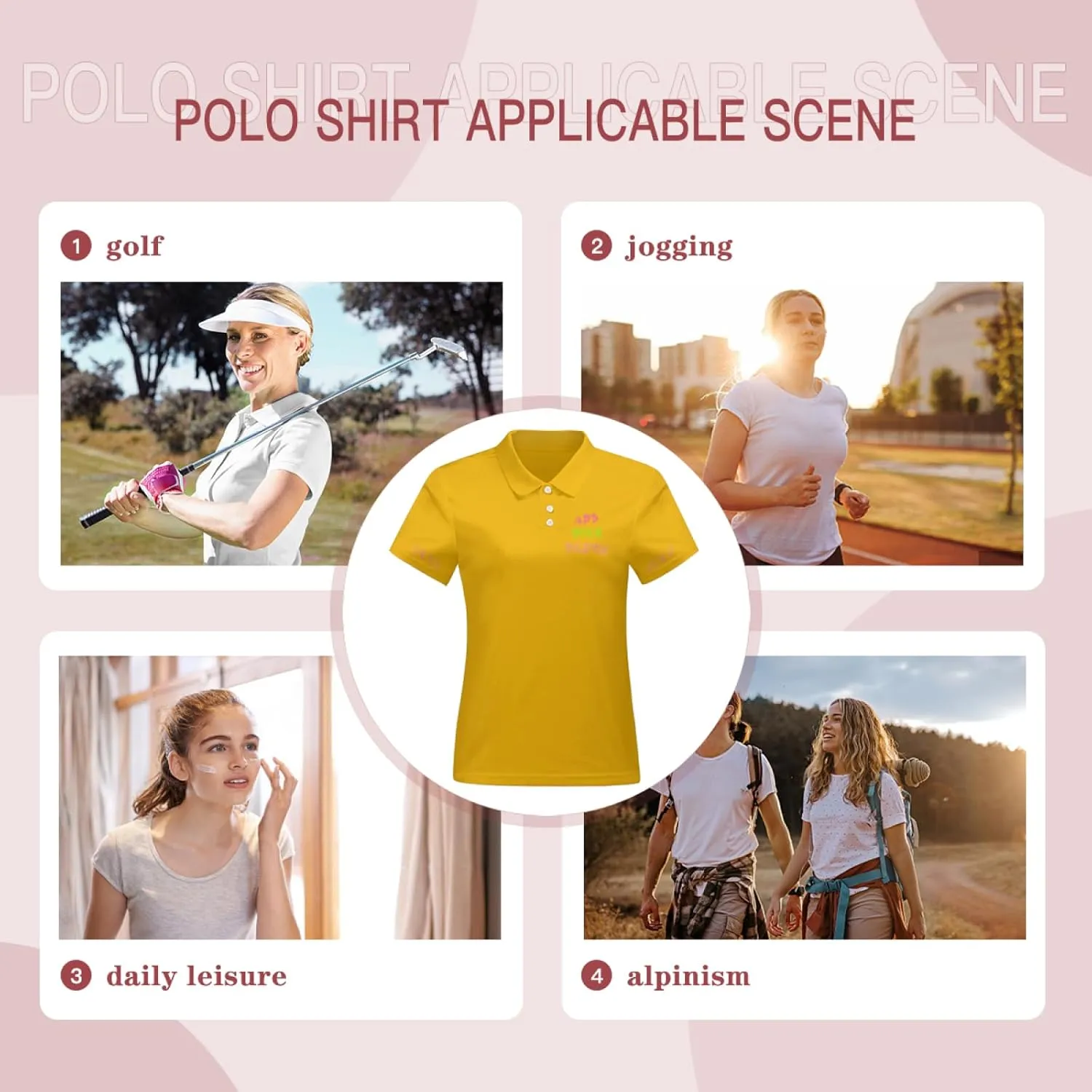 Custom Polo Shirts for Women Custom Golf Shirt Logo Personalized Golf Jersey T Shirts