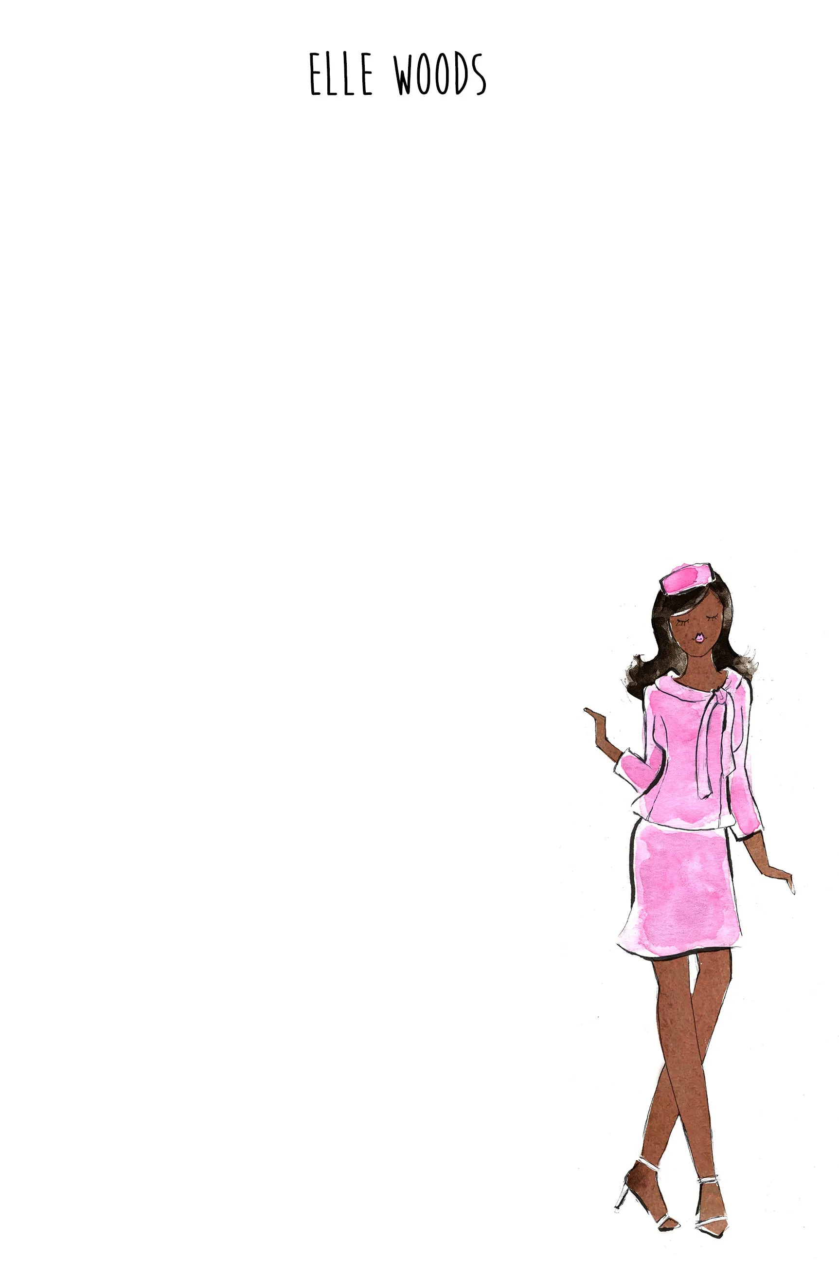 Elle Woods Inspired Personalized Notepad