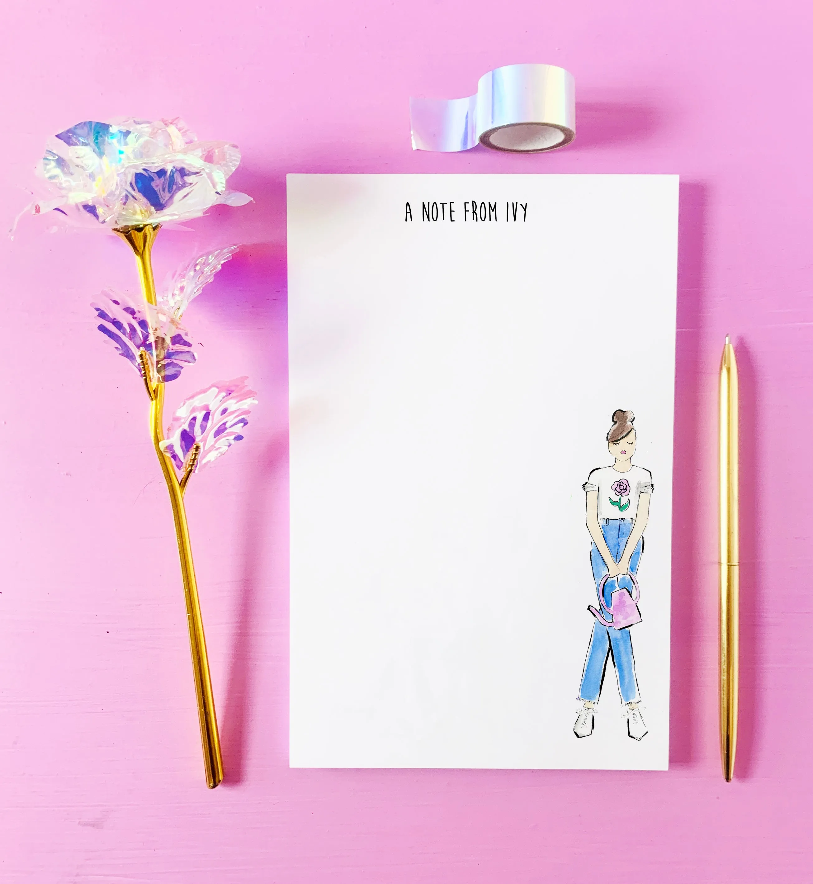 Garden Girl Personalized Stationery Desk Set