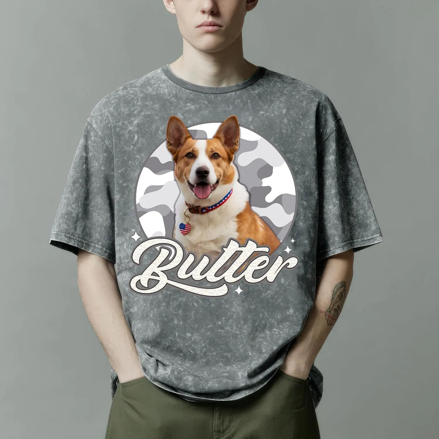 H-DEWALL Custom Shirts Custom Bootleg Rap Shirt for Him Custom Face Shirt with Photo Pet Custom Tees Gift for Dog Cat Lover