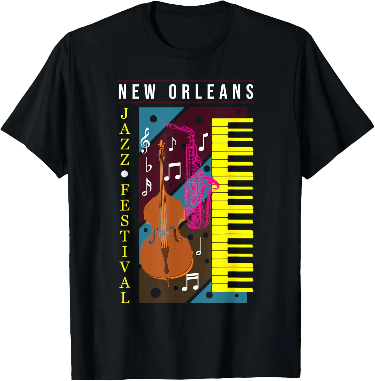 Jazz Music New Orleans Music Festival Musical Souvenir T-Shirt