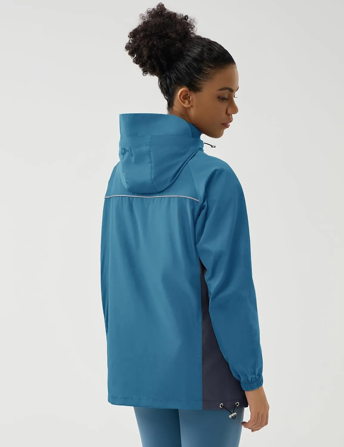 LOMON Lightweight Active Rain Jacket Hooded Water Resistant Raincoat Windbreaker Casual Jacket