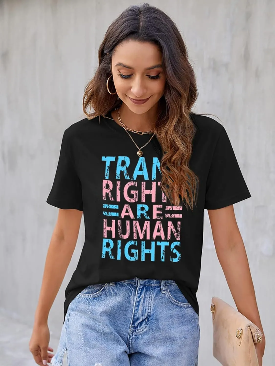 Pride Ally Shirt Women: LGBTQ Rainbow Lesbian Bisexual Equality USA Flag Tshirt Funny Graphic Short Sleeve Summer Tops