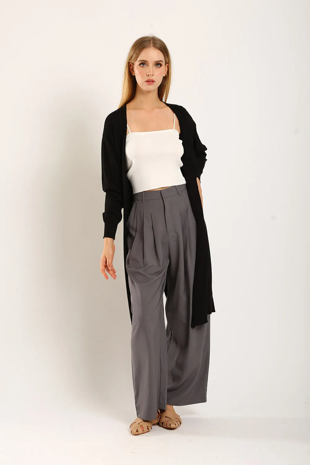 Tonie Long Knit Cardigan in Black