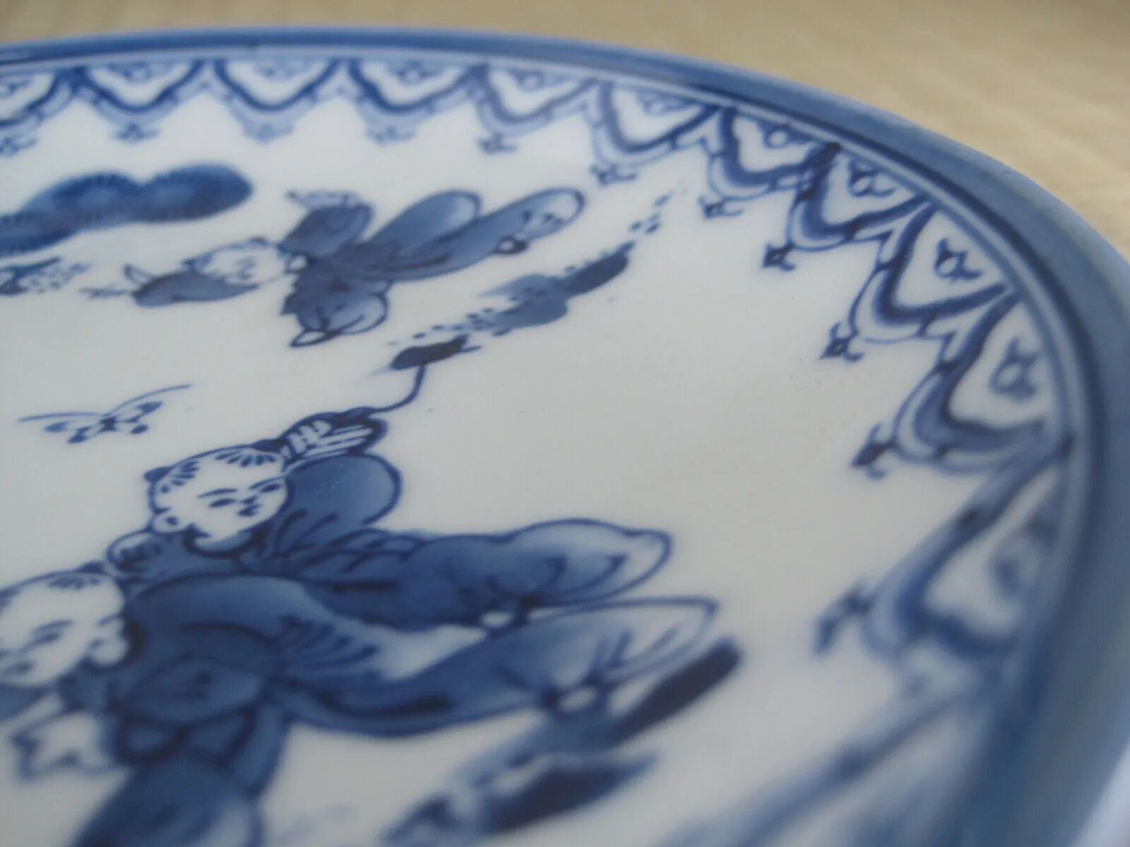Vintage Japanese Traditional Ceramic Blue & White Chinese 5.5" Dinner Plate