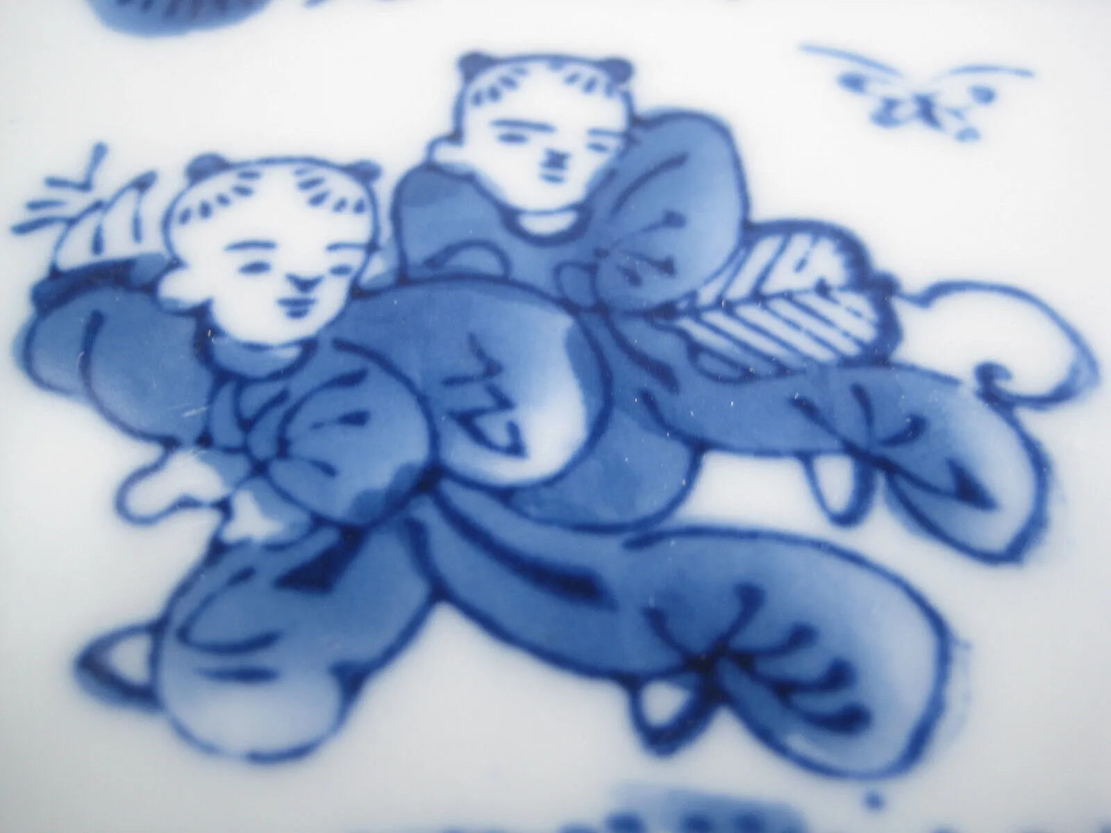 Vintage Japanese Traditional Ceramic Blue & White Chinese 5.5" Dinner Plate