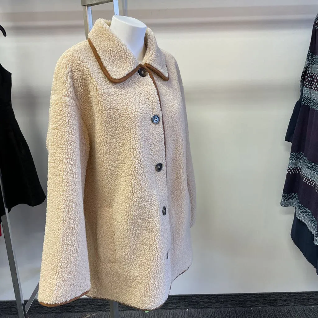 Zara faux shearling coat NWT L